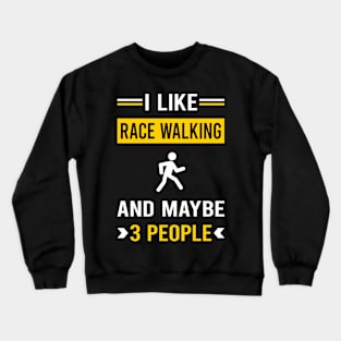 3 People Race Walking Crewneck Sweatshirt